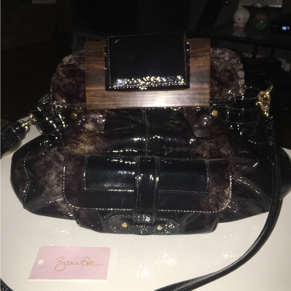 New Zina Ava snake print leather bag - Picture 2 of 13